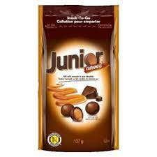 Junior Caramels Minis Snack-To-Go Bag 12/127g - Chocolate and Chocolate Bars - - Tevan Enterprises - Canadian Wholesale Confections