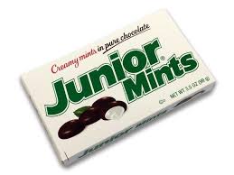 Junior Mints Theater Box 12/113g - Chocolate and Chocolate Bars - - Tevan Enterprises - Canadian Wholesale Confections