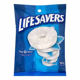 Lifesavers Pep-O-Mint peg bag 12/150g - Mints - - Tevan Enterprises - Canadian Wholesale Confections