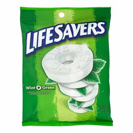 Lifesavers Wint-O-Green peg bag 12/150g - Mints - - Tevan Enterprises - Canadian Wholesale Confections