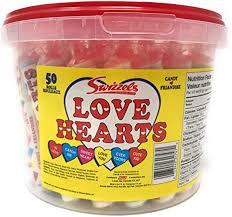 Love Hearts Tub 50/32g - Candy - - Tevan Enterprises - Canadian Wholesale Confections
