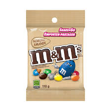 M&M's Almond Peg Top 24/110g - Chocolate and Chocolate Bars - - Tevan Enterprises - Canadian Wholesale Confections