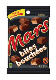 Mars Bites Peg Top 12/109g - Chocolate and Chocolate Bars - - Tevan Enterprises - Canadian Wholesale Confections
