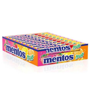 Mentos Mixed Fruit 20/37g - Mints - - Tevan Enterprises - Canadian Wholesale Confections