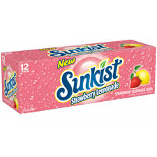 Sunkist Strawberry Lemonade 12/355ml - Beverages - - Tevan Enterprises - Canadian Wholesale Confections
