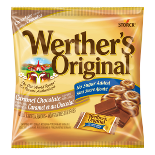 Werther's Original Caramel Chocolate No Sugar Added 12/60g - Candy -  - Tevan Enterprises - Canadian Wholesale Confections
