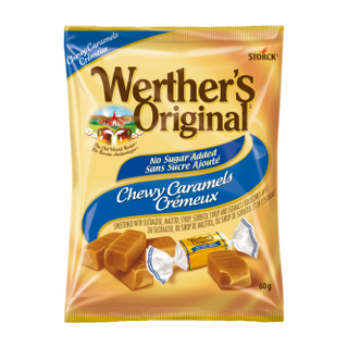 Werther's Original Chewy Caramel No Sugar Added 12/60g - Candy -  - Tevan Enterprises - Canadian Wholesale Confections
