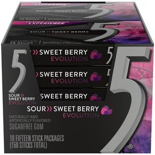 5 Gum Evolution (Sour & Sweet Berry) 10/15pc