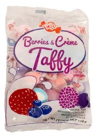 Taffy Town Berries n Creme Peg Bag 12/128g - Candy -  - Tevan Enterprises - Canadian Wholesale Confections