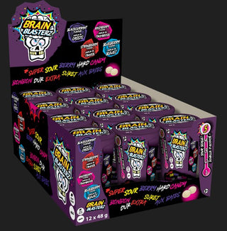 Brain Blasterz Berry Super Sour Candy Tub 12/48g