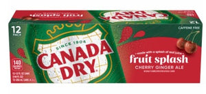 Canada Dry Fruit Splash (Cherry) Ginger Ale 12/355ml