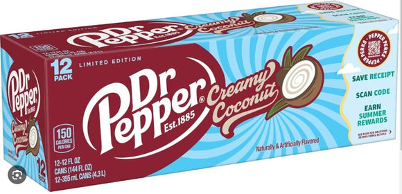 Dr Pepper Creamy Coconut 12x355 ml - Beverages - US Import - Tevan Enterprises - Canadian Wholesale Confections