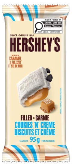 Hershey Cookies n Creme filled with Caramel & Sea Salt 14/95g