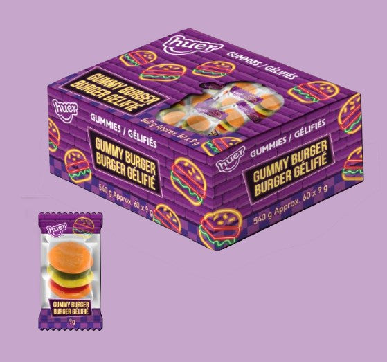 Huer Mini Hamburgers 60/9g - Candy -  - Tevan Enterprises - Canadian Wholesale Confections