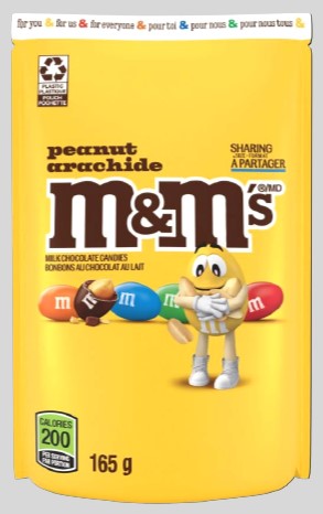 M&M's Peanuts Stand Up Pack NEW 15/165g