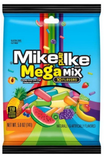 Mike & Ike Mega Mix Peg Bag 12/141g