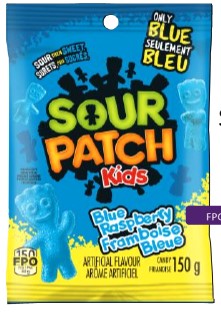 Sour Patch Kids Blue Raspberry Peg Top 12/150g