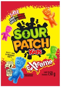 Maynards Sour Patch Kids Extreme Peg Top 12/150g (Copy) - Candy -  - Tevan Enterprises - Canadian Wholesale Confections