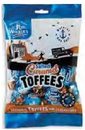 Walker's Assorted Salted Caramel Toffee Peg Bag 12/150g - Candy -  - Tevan Enterprises - Canadian Wholesale Confections