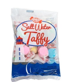 Taffy Town Saltwater Taffy Assorted Peg Bag 12/128g - Candy -  - Tevan Enterprises - Canadian Wholesale Confections