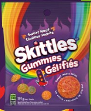 Skittles Gummies Sweet Heat peg bag 12/164g