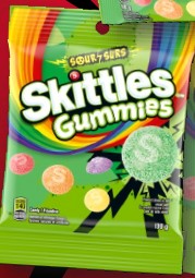 Skittles Gummies Sour peg bag 12/130g - Candy -  - Tevan Enterprises - Canadian Wholesale Confections