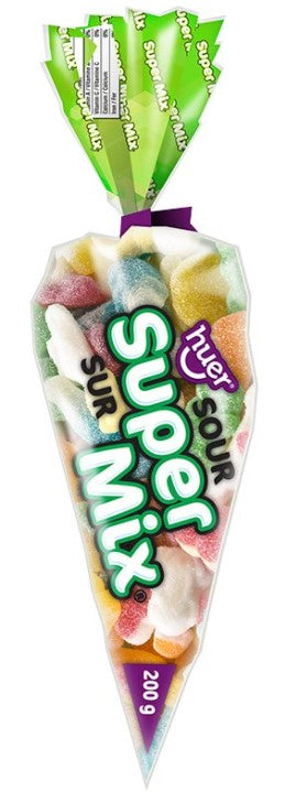 Huer Super Mix Sour Candy Cones 12x200g - Candy -  - Tevan Enterprises - Canadian Wholesale Confections