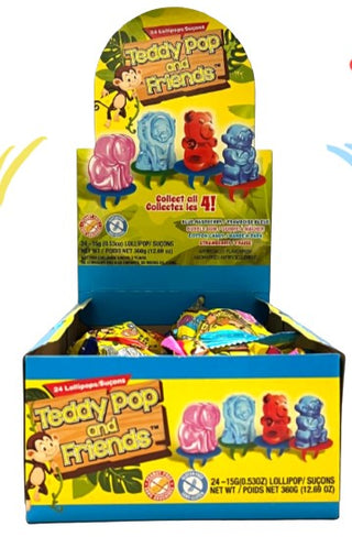 Teddy Pop & Friends 24/15g - Candy -  - Tevan Enterprises - Canadian Wholesale Confections