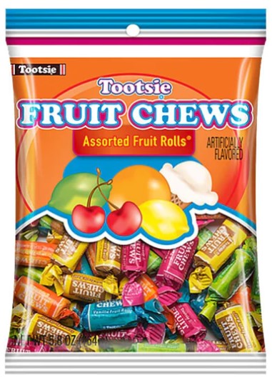 Tootsie Fruit Chews Peg Bag 12/119g
