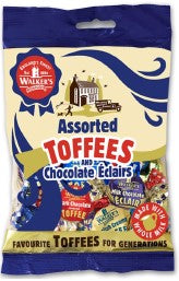 Walker's Assorted Toffee and Eclairs bag 12/150g - Candy -  - Tevan Enterprises - Canadian Wholesale Confections