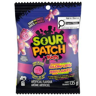 Maynards Sour Patch Kids Glow Ups Peg Top 12/135g