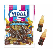 Vidal Giant Sour Cola Bottles bulk candy 1.2kg