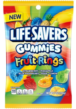 Lifesavers Fruit Rings Gummies peg bag 12/180g
