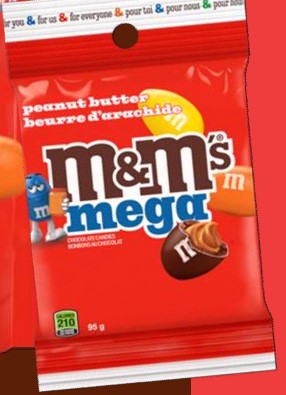 M&M's Peanut Butter Mega Peg Top 24/95g