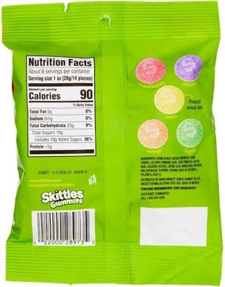 Skittles Gummies Sour peg bag 12/130g