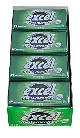 Excel Mints Spearmint 8/34g - Mints -  - Tevan Enterprises - Canadian Wholesale Confections