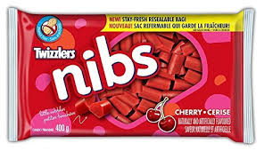 Twizzler Nibs Cherry Party Pack 400g 12 per box, Licorice, Hershey's, [variant_title] - Tevan Enterprises