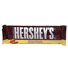 Hershey Almonds 43g  36's, Chocolate and Chocolate Bars, Hershey's, [variant_title] - Tevan Enterprises
