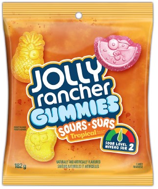 Jolly Rancher Gummies Sour Tropical 10/182g