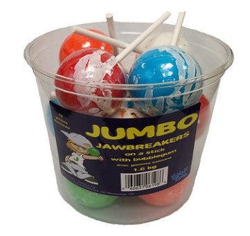 Jumbo Jawbreaker Lollipop Tub 12ct