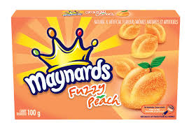 Maynards Fuzzy Peach Box 12/100g - Candy -  - Tevan Enterprises - Canadian Wholesale Confections