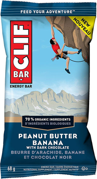 Clif Peanut Butter Banana Dark Chocolate Bar 12/68g - Granola Bars -  - Tevan Enterprises - Canadian Wholesale Confections