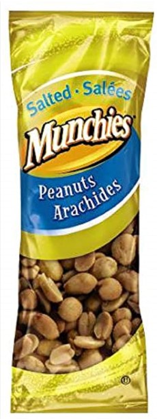 Munchies Salted Peanuts 12/55g - Snacks -  - Tevan Enterprises - Canadian Wholesale Confections