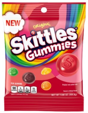 Skittles Gummies Original peg bag 12/164g