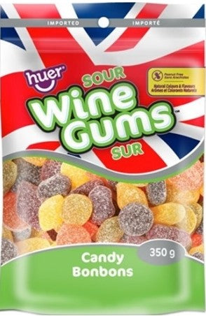 Huer Sour Wine Gums 8/350g - Candy -  - Tevan Enterprises - Canadian Wholesale Confections