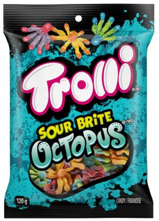 Trolli Sour Brite Octopus 12/120g -  -  - Tevan Enterprises - Canadian Wholesale Confections