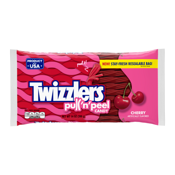 Twizzler Pull-n-Peel Cherry Party Pack 396g 12s, Licorice, Hershey's, [variant_title] - Tevan Enterprises