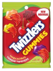 Twizzlers Gummies Tongue Twister - Tangy 10/182g - Candy -  - Tevan Enterprises - Canadian Wholesale Confections