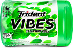 Trident Vibes Spearmint Rush bottles 40ct, Gum, Mondelez (Cadbury), [variant_title] - Tevan Enterprises