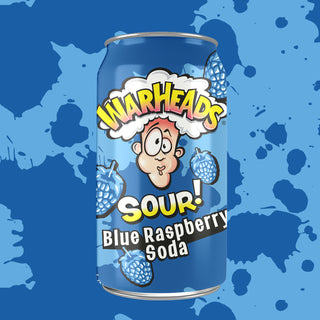 Warheads Soda Sour Blue Raspberry 12/355ml - Beverages -  - Tevan Enterprises - Canadian Wholesale Confections